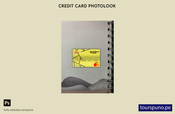 listo para imprimir Plantilla frontal de aspecto fotográfico de tarjeta de dé 43